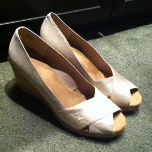 Beige wedges