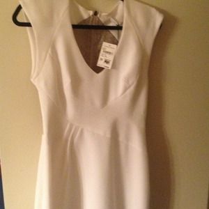 Off white cocktail dress w/ beige lace back