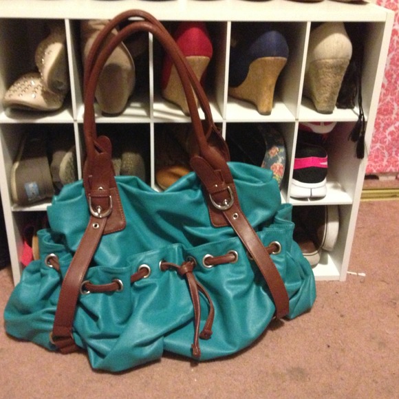 Large teal bag