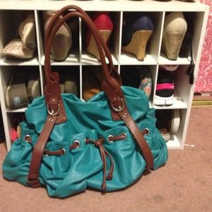 Large teal bag