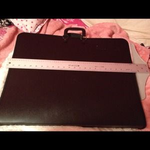 Art folder and t-square.