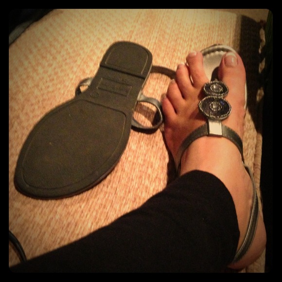 Bedazzled flip flops