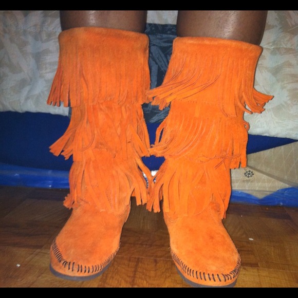 Orange boots