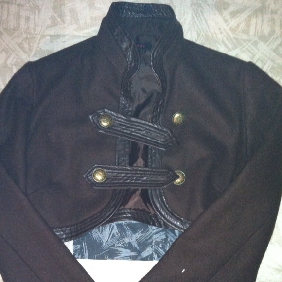 Military style wool jacket