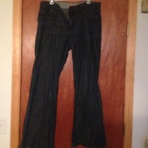 Gap dark denim wide leg jeans