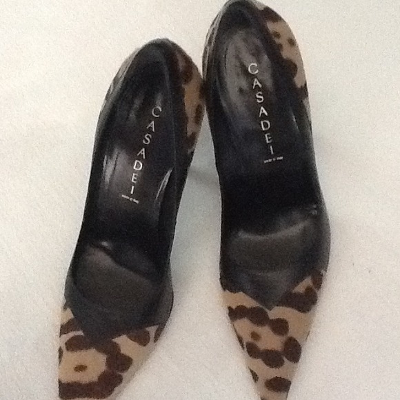 Casadei italian leather real horse hair shoes. - Picture 2 of 4