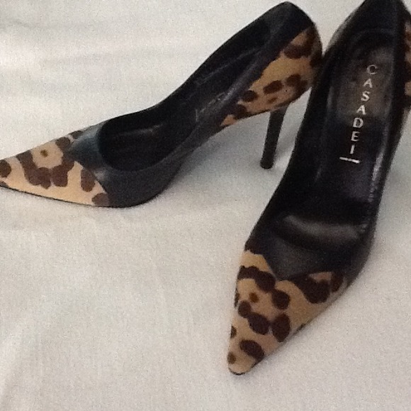 Casadei italian leather real horse hair shoes. - Picture 3 of 4