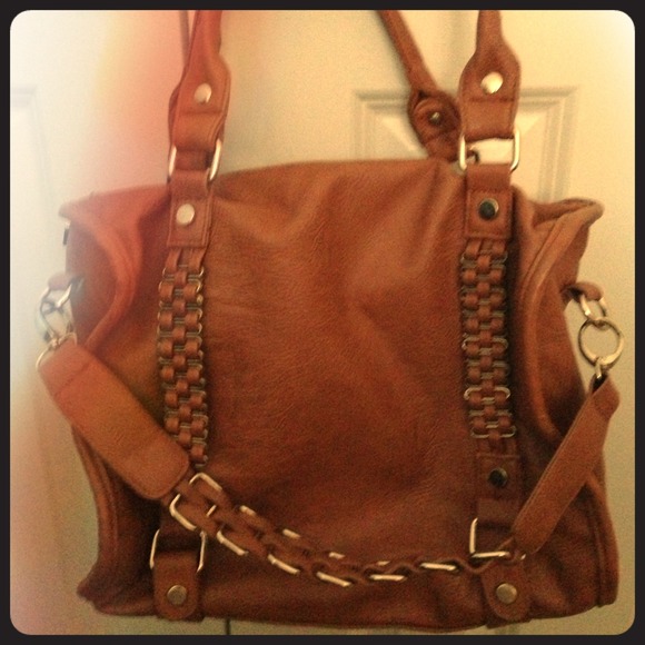 sold! Brown leather tote