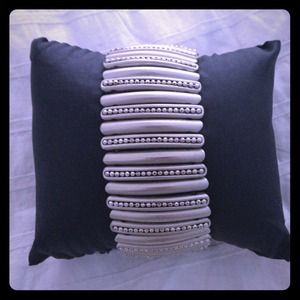 Diamond & silver bracelet
