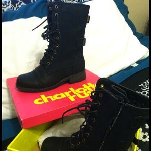 Charlotte Russe combat black boots