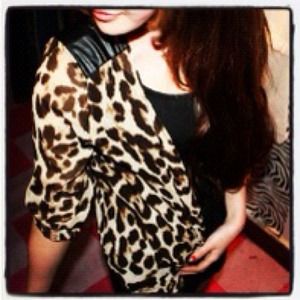 leopard print chiffon cardigan