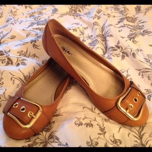 Leather Tan Flats