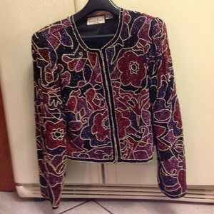 Black and red Laurence Kazar evening jacket