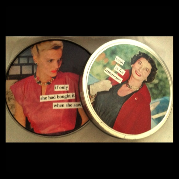 Vintage style coasters with quotes on spending