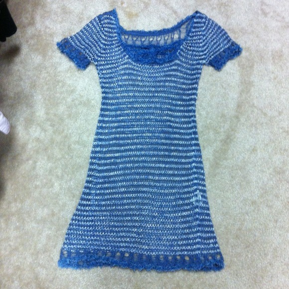 Blue see through dress from Italy