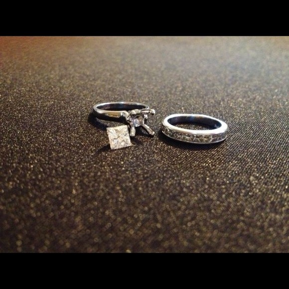 GIA Certified Platinum Diamond Ring Set