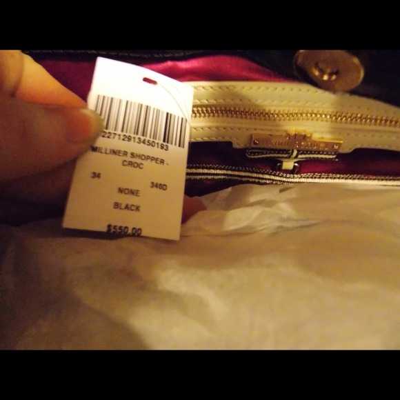 NWT Henri Bendel Milliner Croc Embossed Shopper - Picture 3 of 3