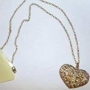 Ava & Grace Jewelry - Ava & Grace Goldtone Rhinestone Heart Necklace NEW Ava & Grace Jewelry - Ava & Grace Goldtone Rhinestone Heart Necklace NEW