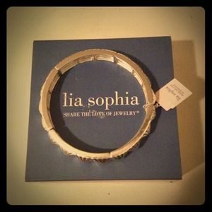 lia sophia silver stretchy stud bracelet NWT NWB