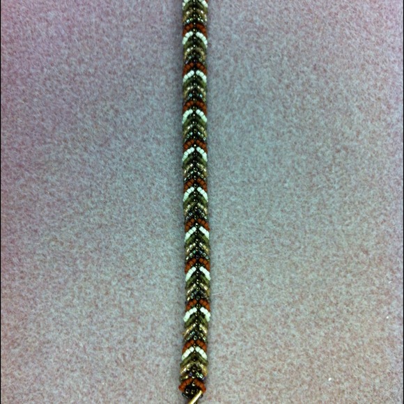 Beaded Chevron bracelet in your choice of colors.