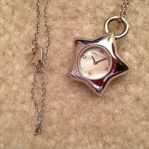 Marc Jacobs heart clock pendant necklace