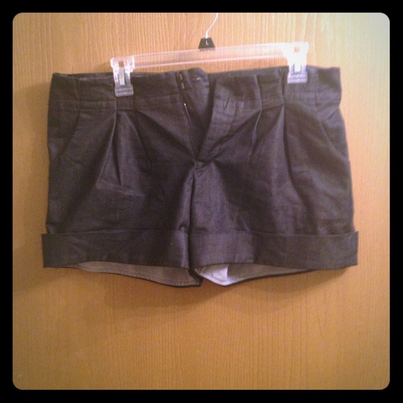 Black dress shorts.