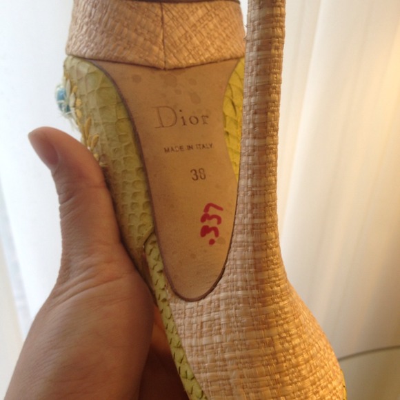 Sz 38 Christian Dior python embossed leather sling - Picture 3 of 4