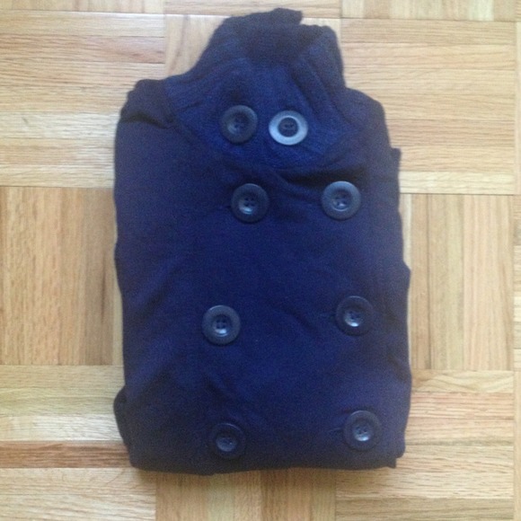 Double breasted navy blue sweater - Picture 4 of 4