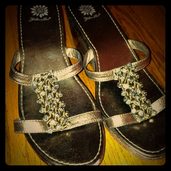 Yellow Box Sandal Wedges.