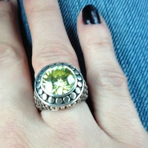 NWT Sterling Silver Ring with Peridot Stone
