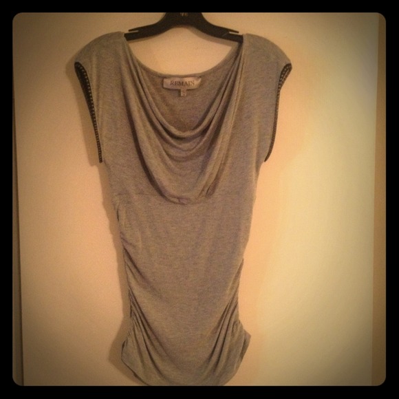 Heather gray fitted blouse medium