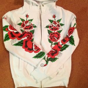 Ed hardy zip up sweatshirt