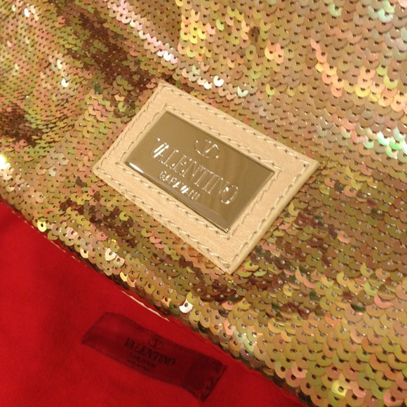 Authentic Valentino Shiny Napa Rose Bag - Picture 4 of 4