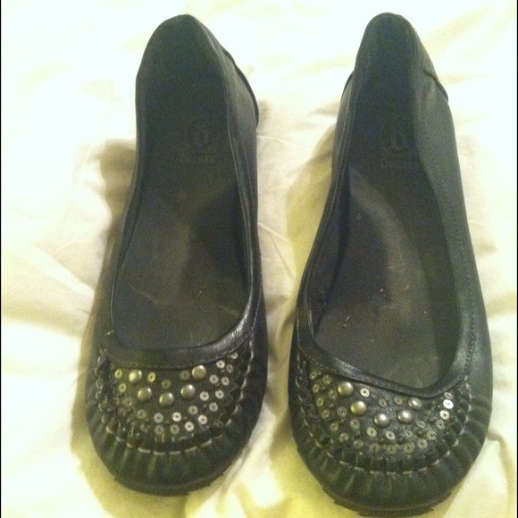 Decree brand black studded flats