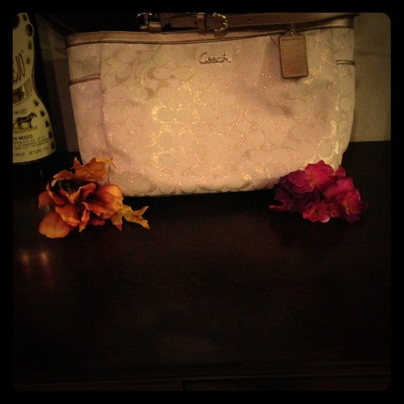 Gold coach purse