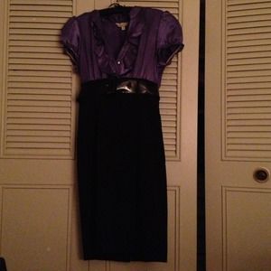 Purple and black dress