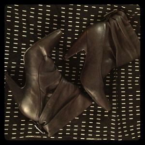 Chocolate brown above the ankle boots with buckle