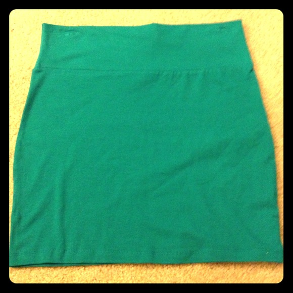 New! Teal cotton skirt