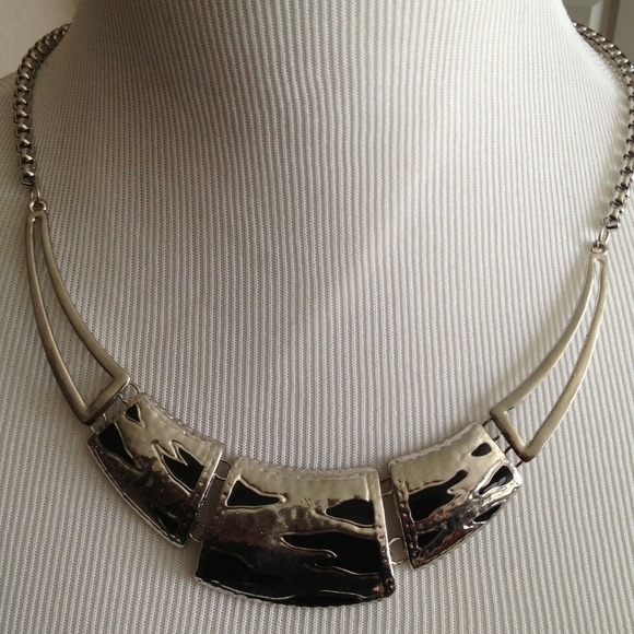 Vintage Silver Plated Collar Bone Necklace - Picture 1 of 2