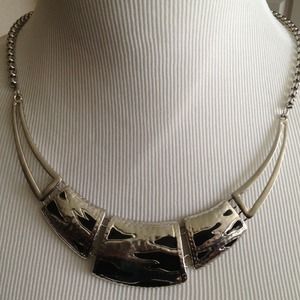 Vintage Silver Plated Collar Bone Necklace