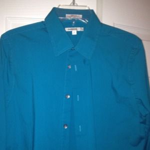 Express Teal button down