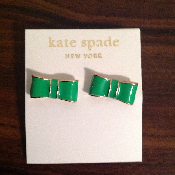 🎀 Green kate spade Bow Earrings