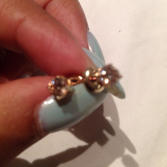 ✂REDUCED ✂Champagne Diamond Earrings - Picture 2 of 2