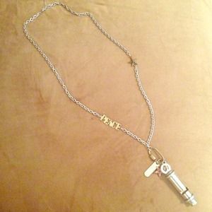 Military inspired long necklace