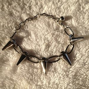 Spiked bracelet.