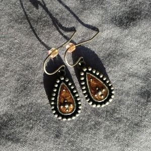 Iron and amber tear drops