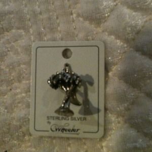 Sterling silver palm tree charm