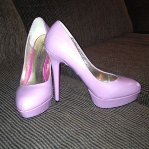 Purple-pink high heels
