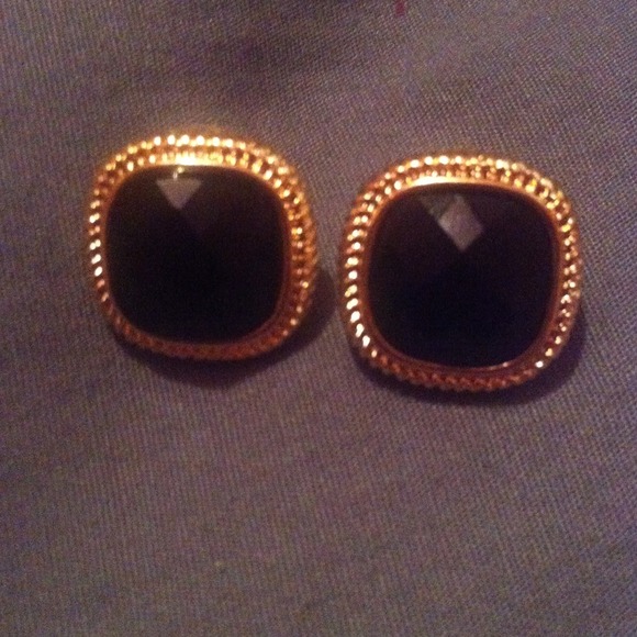 Black Stud Earings