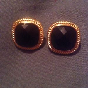 Black Stud Earings